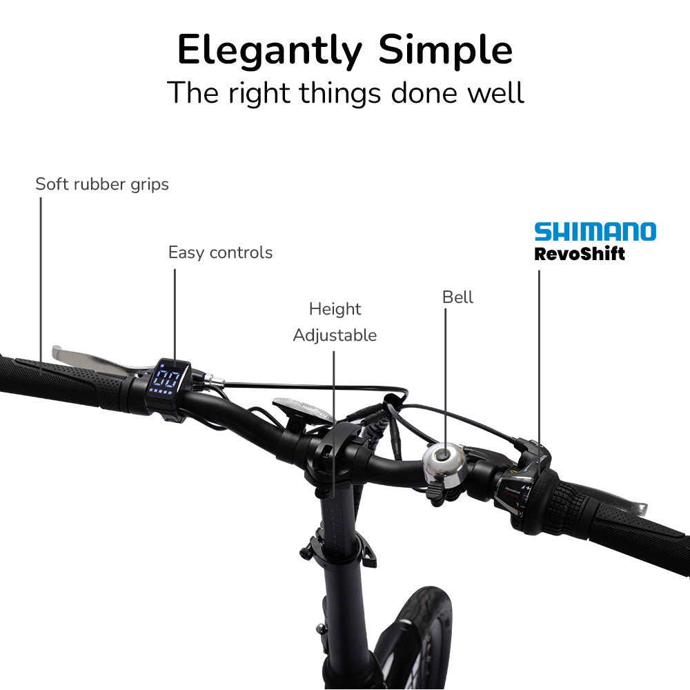 NNEMB 2023 Shuttle 5 Electric Folding Bike-20 Tyres-Shimano 7-Speed-White-1