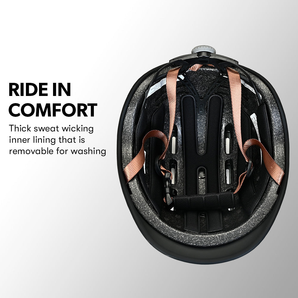 NNEMB Retro Bike Helmet, 56-61cm S, M, L Universal Dial Fit System, Charcoal-1