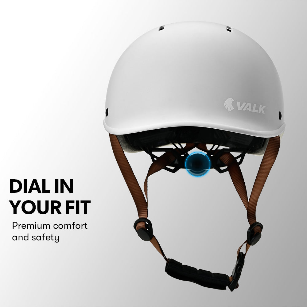 NNEMB Retro Bike Helmet, 56-61cm S, M, L Universal Dial Fit System, Arctic White-4